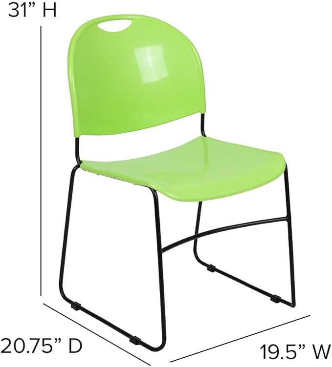 Flash Furniture HERCULES Series 5 Pack 880 lb. Capacity Green Ultra-Compact