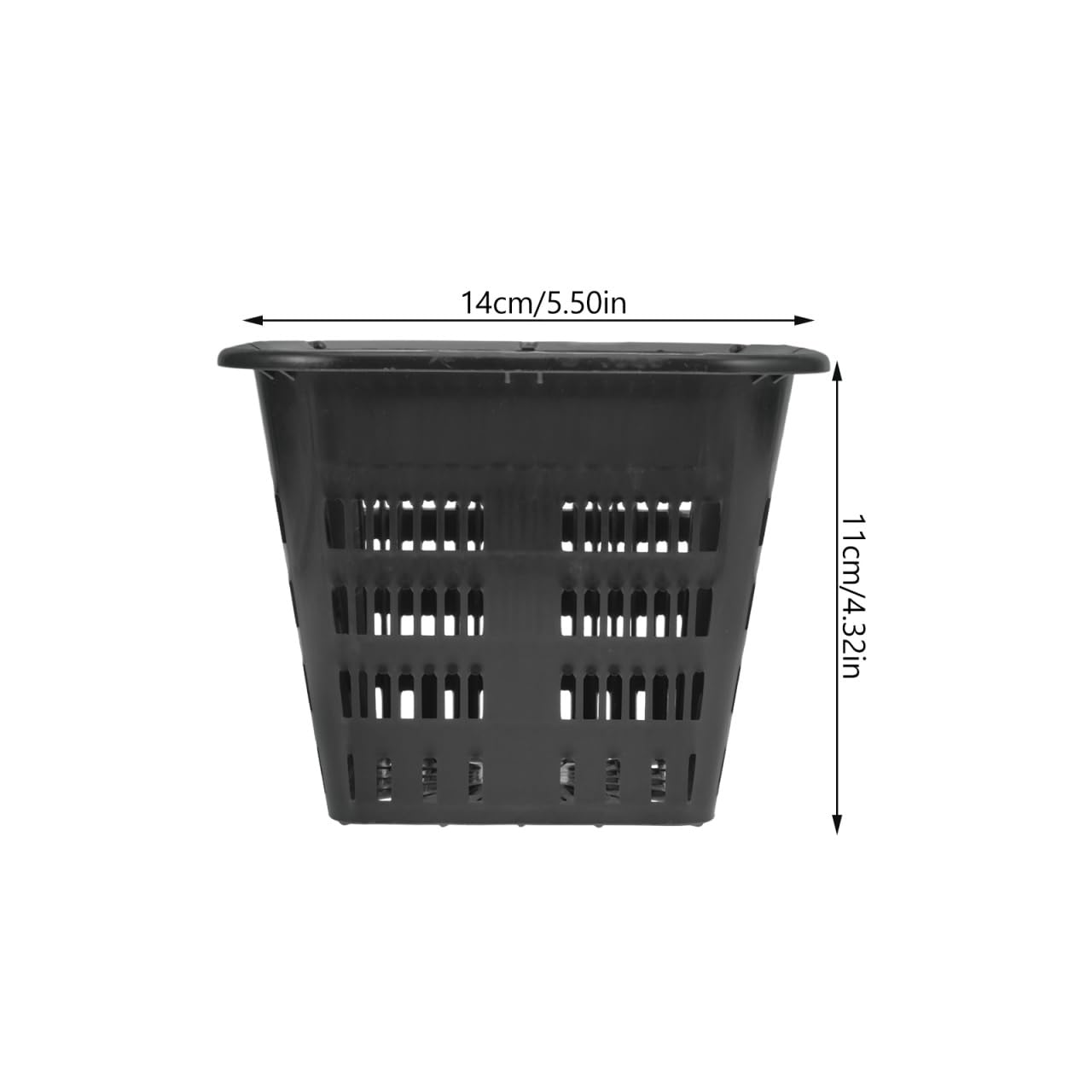Toddmomy 8Pcs 5.5" Square Net Pots, Heavy Duty Slotted Hydroponic Baskets, Reusable Plastic Plant Nursery Cups for Orchids Aquaponics Pond Plants