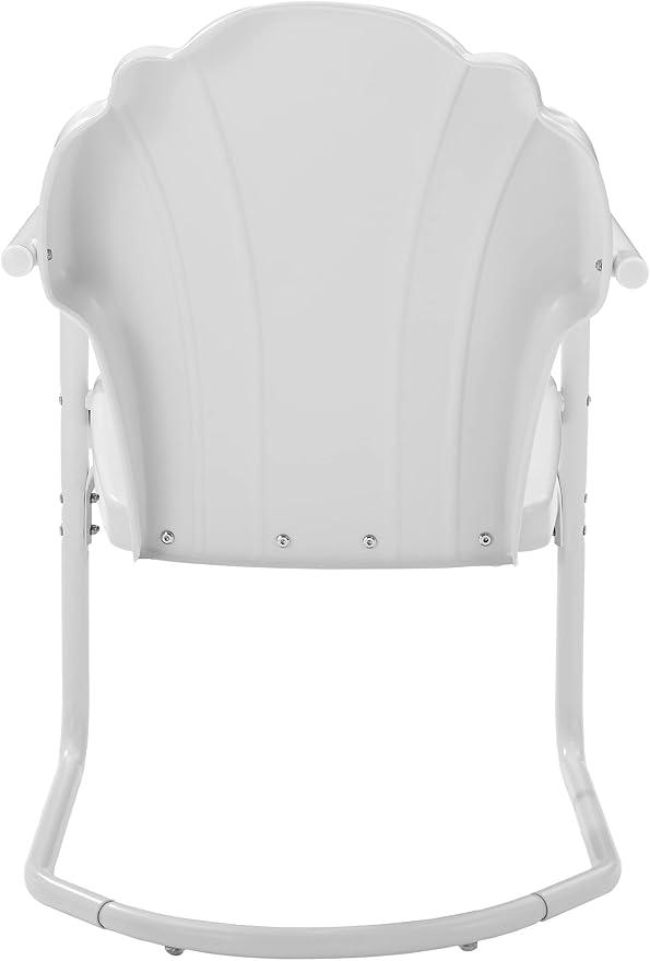 Crosley Furniture Tulip 2-Piece Outdoor Chair Set, Retro Metal Patio Chairs