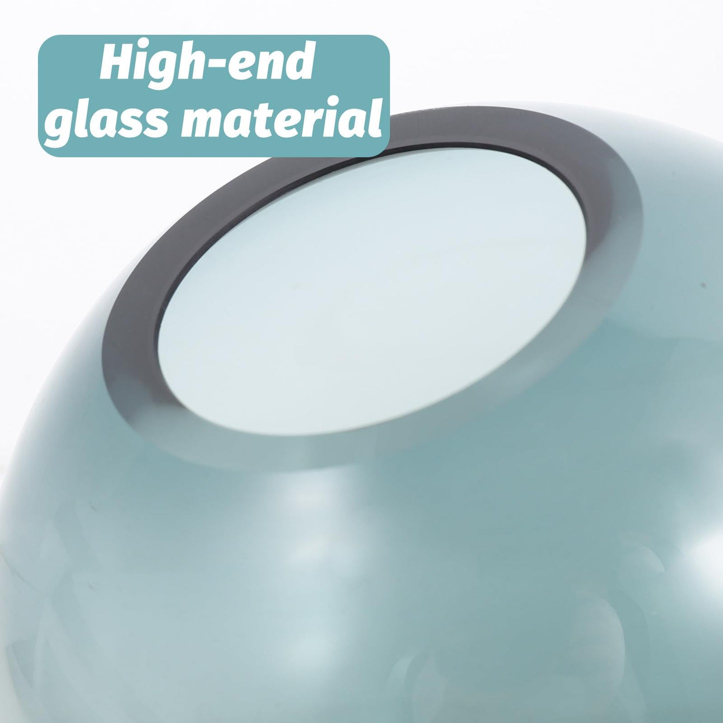 NUOBESTY Glass Vase with Copper Stand, Small Hydroponic Flower Planter for Floral Arrangement and Indoor Home Décor, Round Glass Terrarium Vase