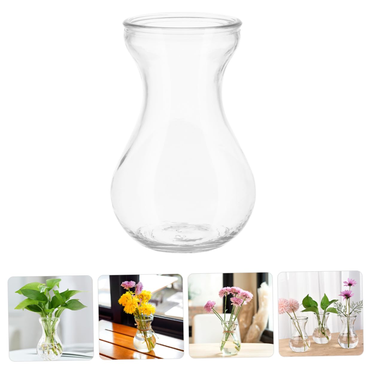 BESTOYARD 5pcs Glass Vases for Flowers Terrarium Decor Centerpieces for Indoor Plants Bud Vases
