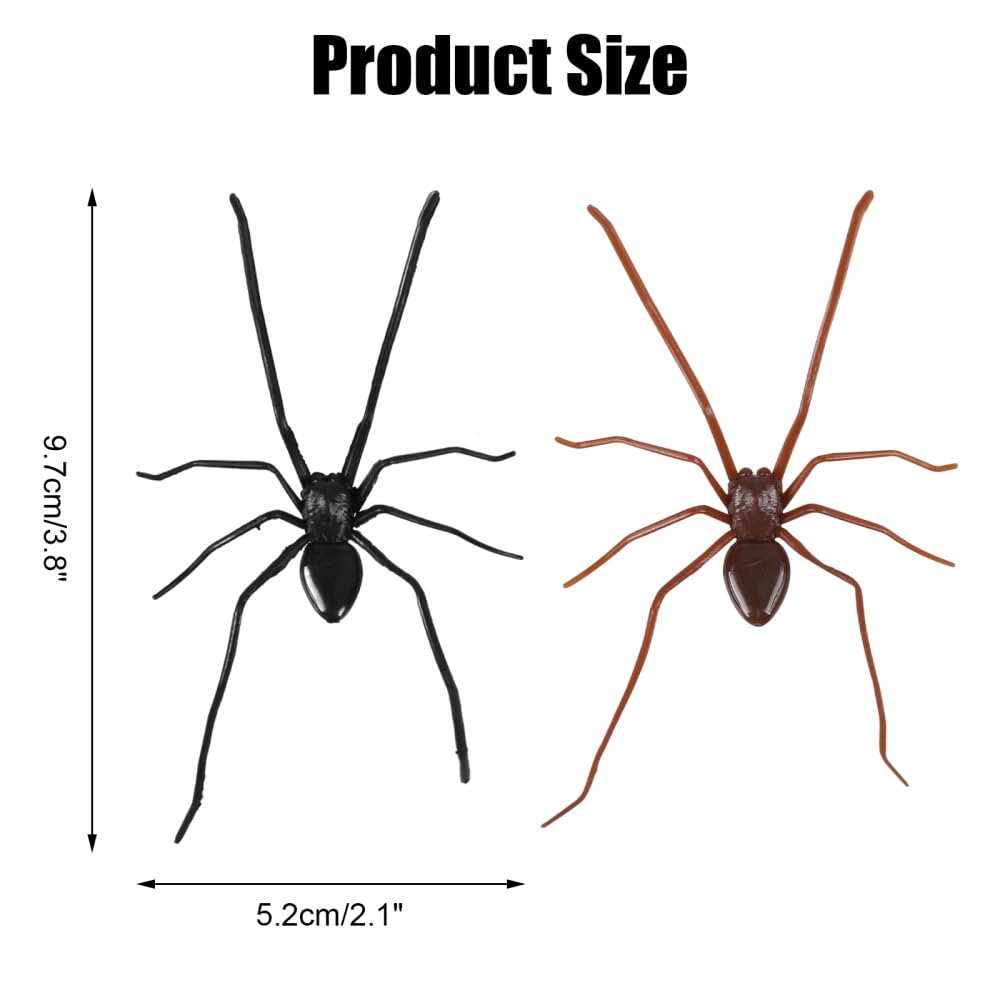 Spider Fridge Magnet, 2/4/6PCS Realistic Spiders Refrigerator Magnets Magnetic Spider Decoration for Halloween Birthday Pranks
