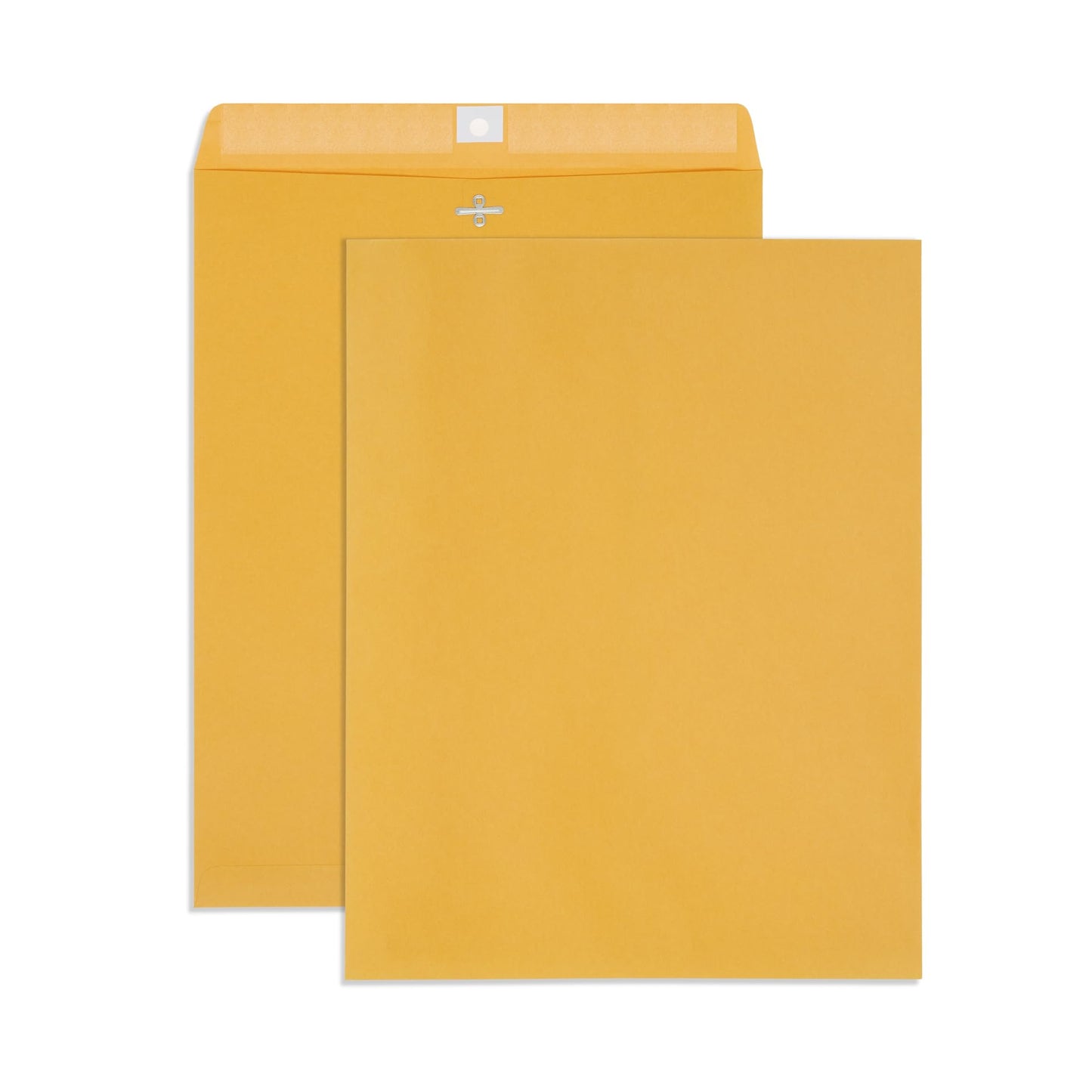 Blue Summit 10x15 Envelopes with Clasp, Legal Size Envelopes 10 x 15, Thick 28lb Manila Kraft Paper, Extra Large Envelope, Strong Gummed Seal For Legal Papers, Large Documents, Manilla, 100 per Box