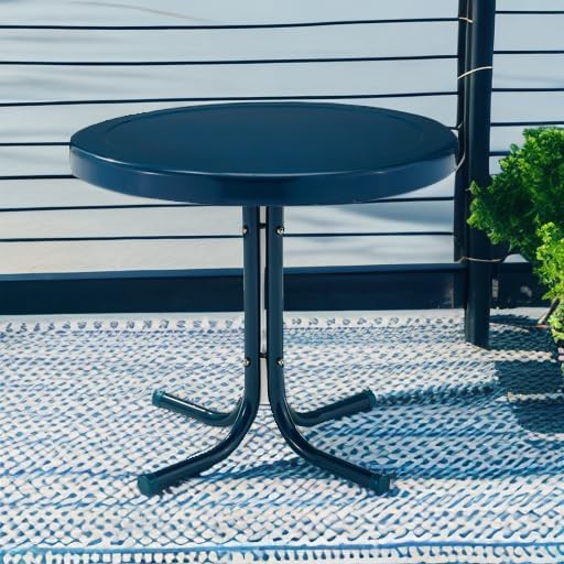 Crosley Furniture Griffith Weather Resistant Retro Metal Outdoor Side Table
