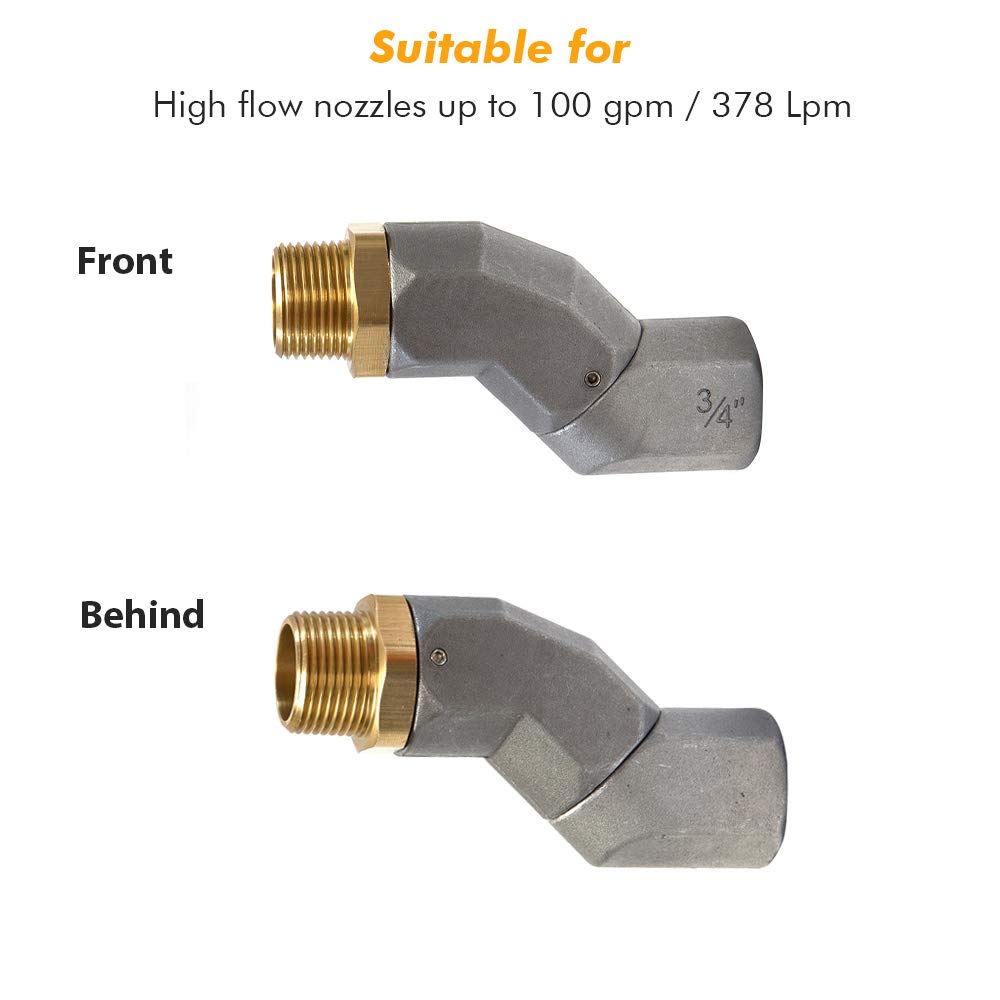 2PCS 3/4 Inch Fuel Swivel with Roating Connector Fuel Hose Connector NPT Connector Fuel Plane Swivel