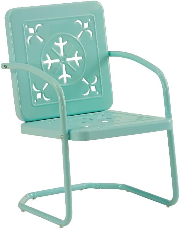 Crosley Furniture Azalea 2-Piece Outdoor Chair Set, Vintage Retro Metal Patio