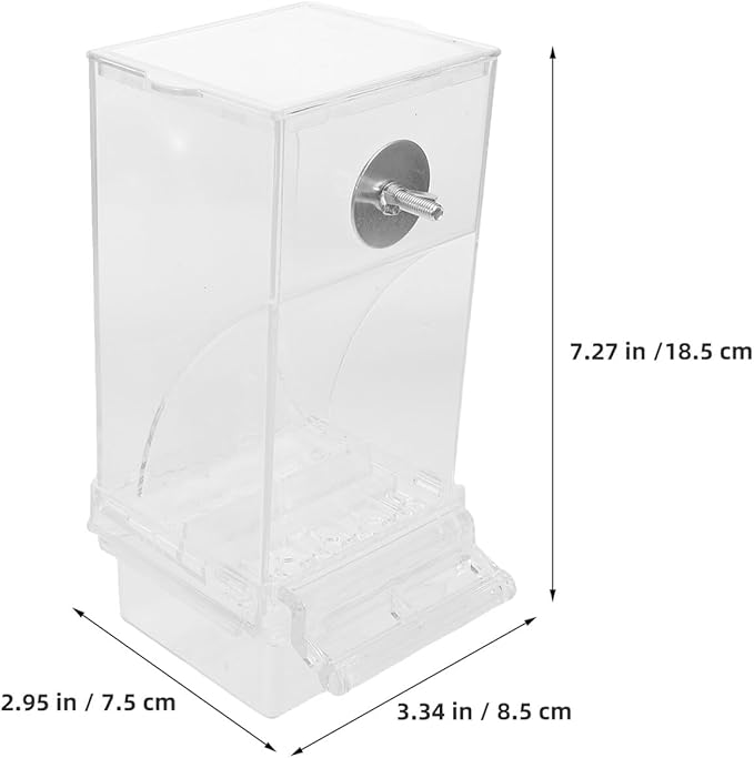 VICASKY Hanging Bird Feeder with Husk Separator, No-Spill Cage Seed Dispenser for Parrots and Small Birds, 1pcs Poultry Feeding Trough Suitable for Indoor and Outdoor Use
