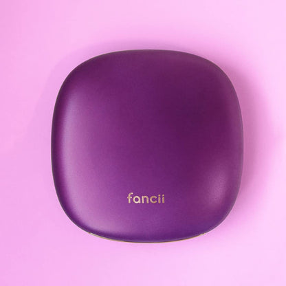 Fancii Compact Makeup Mirror with Natural LED Lights, 1x/ 10x Magnifying - Rechargeable, Portable, Lighted 4” Hand Mirror for Travel and Purses, Mila (Berry Crush)