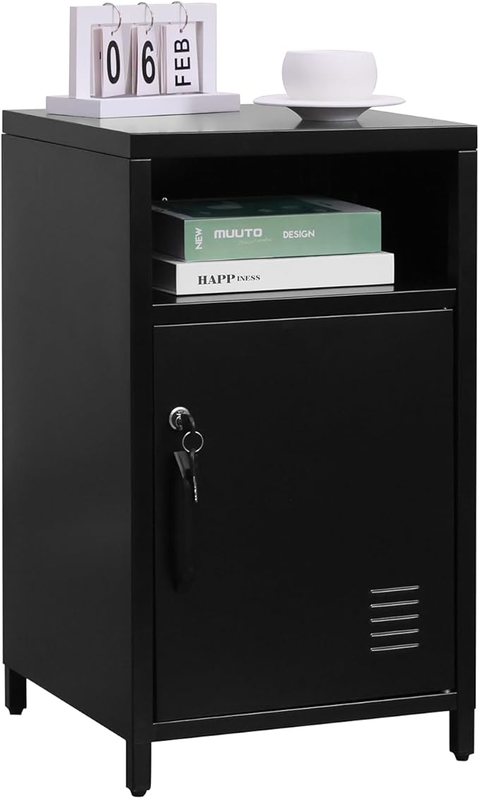 ALBAD Compact Metal Nightstand