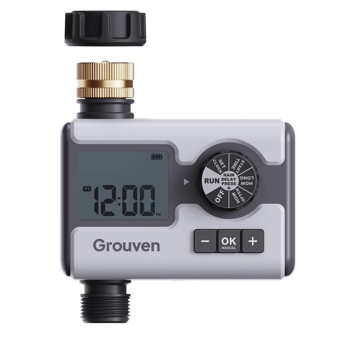 Garden Sprinkler Timer Dial Hose Faucet Programmable Water Timer with Rain Delay,Manual, Automatic Watering System Irrigation,1 Outlet