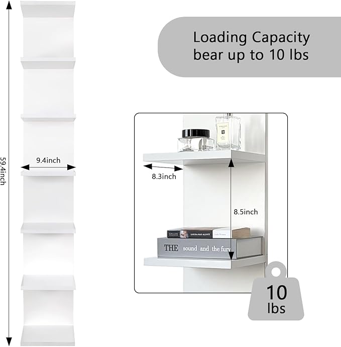 Homaterial 7 Tier Floating Shelf