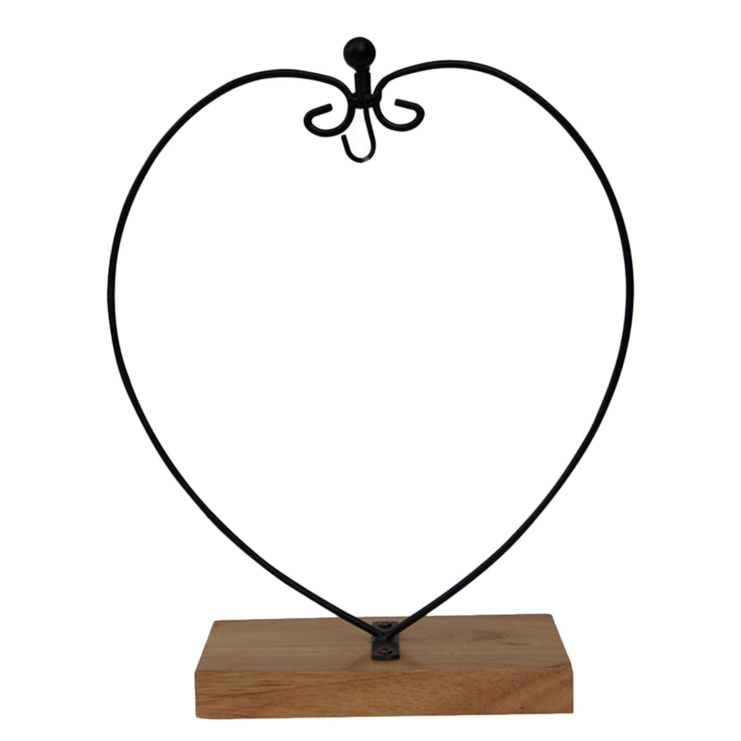 COHEALI Hanging Glass Globe Display Stand with Wooden Base Iron Ornament Holder for Air Plant Terrarium Wedding Party and Home Decoration for Christmas and Birthday Hanging Ornaments