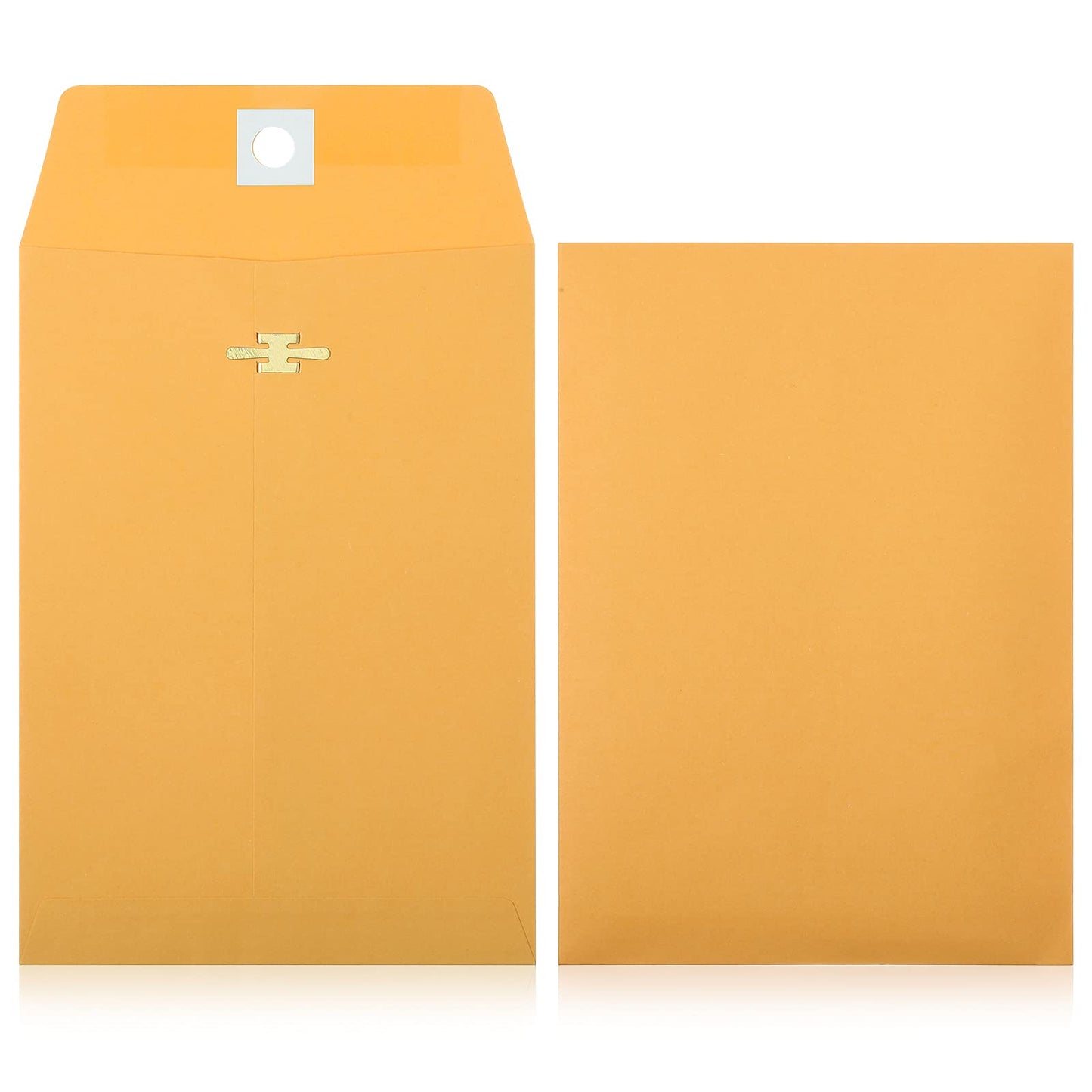 Zonon 100 Pieces, 9 x 12 Clasp Envelopes, 3 Sizes 9'' x 12'', 6'' x 9'', 5 ''x 7'', Kraft Manilla Envelope with Closure for Filing, Storing, Privacy Ensuring or Mailing Documents