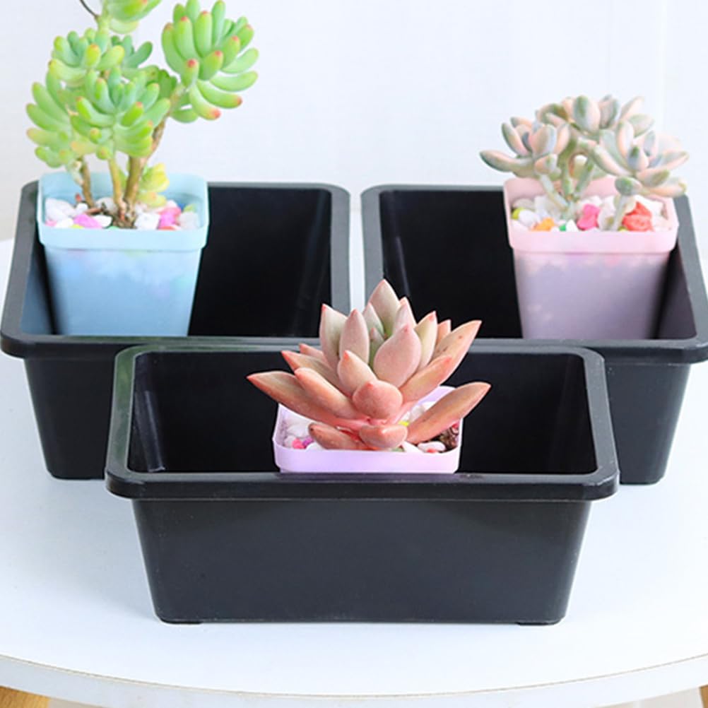 YARNOW 10 Pcs Mesh Bottom Trays Seedling Starter Trays Plastic Plant Reusable Recyclable Grow Plants Start Seeds Germination for Greenhouse Hydroponics Home Decor Accents