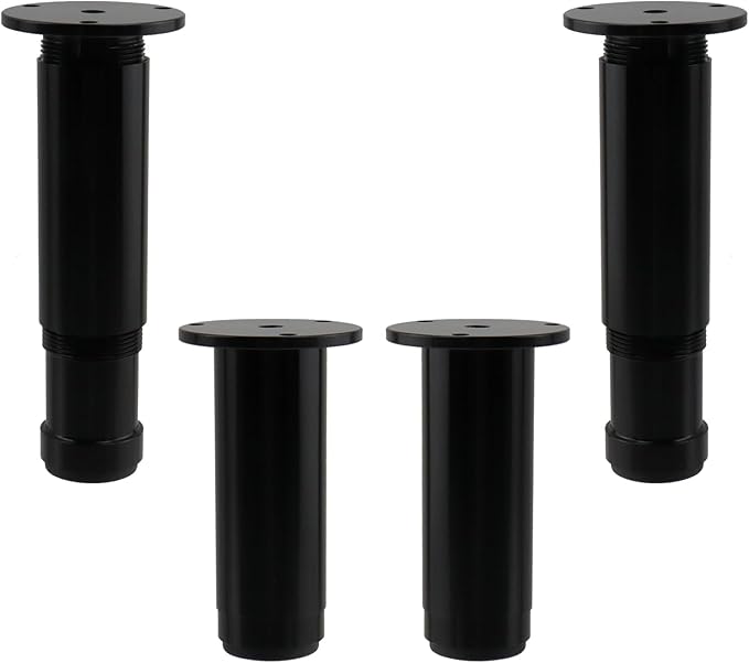 4 PCS Metal Adjustable Furniture Sofa Legs, Heavy Duty Bed Frame Center Support