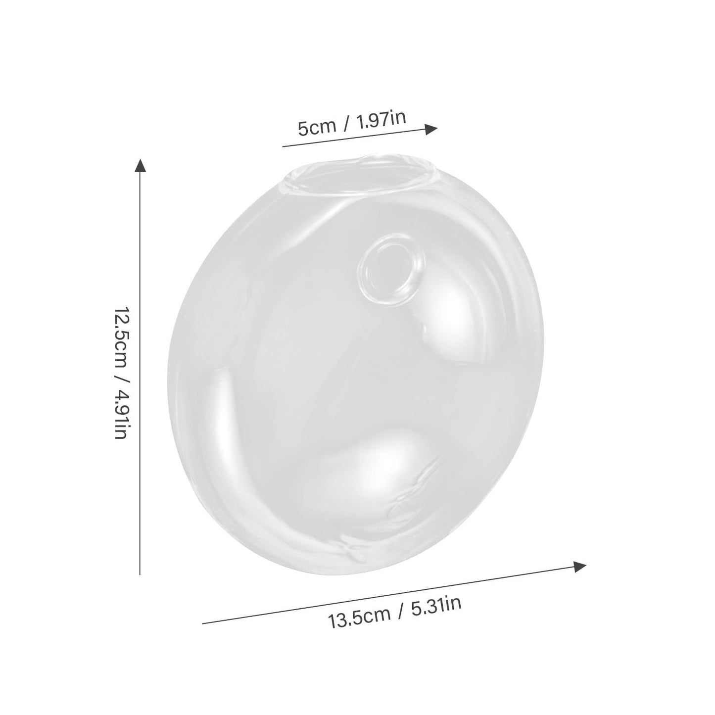 Cabilock Wall Hanging Glass Planter Vase for Hydroponics Plants, Small Glass Plant Holder, Indoor Decorative Hanging Terrarium for Home and Office