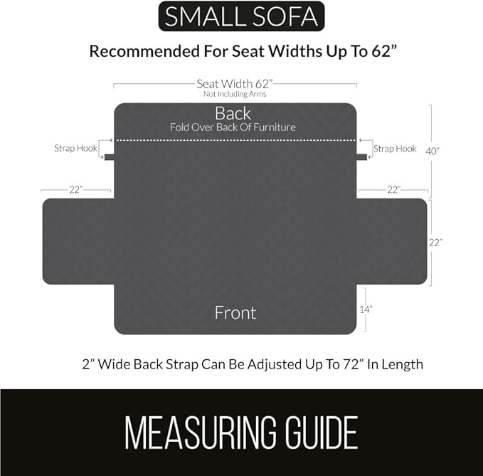 Sofa Shield® Couch Slip Covers for Dogs, Reversible Furniture Protector