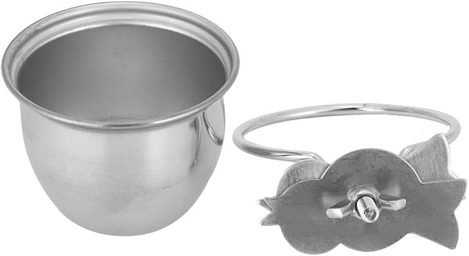 Stainless Steel Parrot Food Water COOP Cup Bird Feeding Dish Feeder CLAMP Holder for Birds (7.5CM)