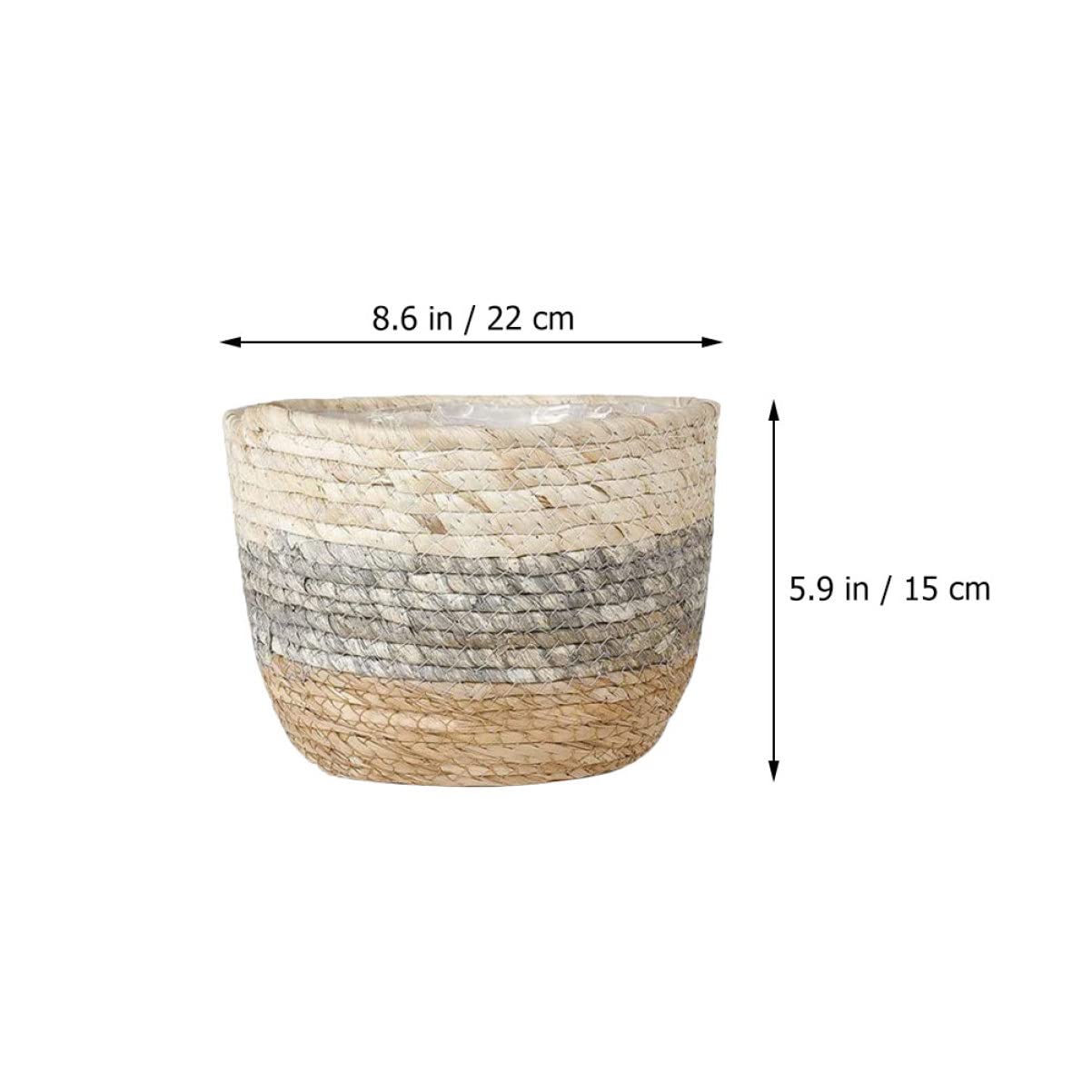 Kisangel 2pcs Flower Basket Woven Planter Plant Pots Indoor Plant Basket Multi-Purpose Woven s for Plant Multi-Purpose s Straw Flower Pot Girl Grass