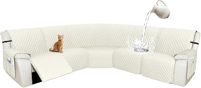 Arfntevss Recliner Sectional Couch Covers 1OO% Waterproof L Shape Sofa Cover