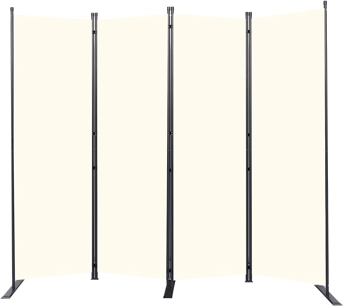Room Divider 6FT Portable Room Dividers and Folding Privacy Screens, 4 Panel
