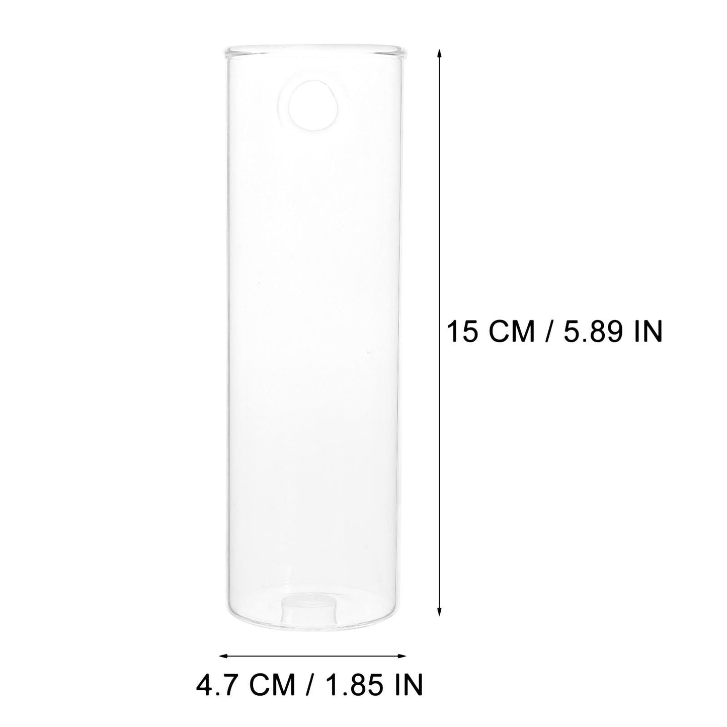 COHEALI Wall Hanging Glass Terrarium Vase with Adhesive Gel, Tall Hydroponic Planter for Indoor Plants, Modern Cylindrical Glass Flower Tube for Home Décor