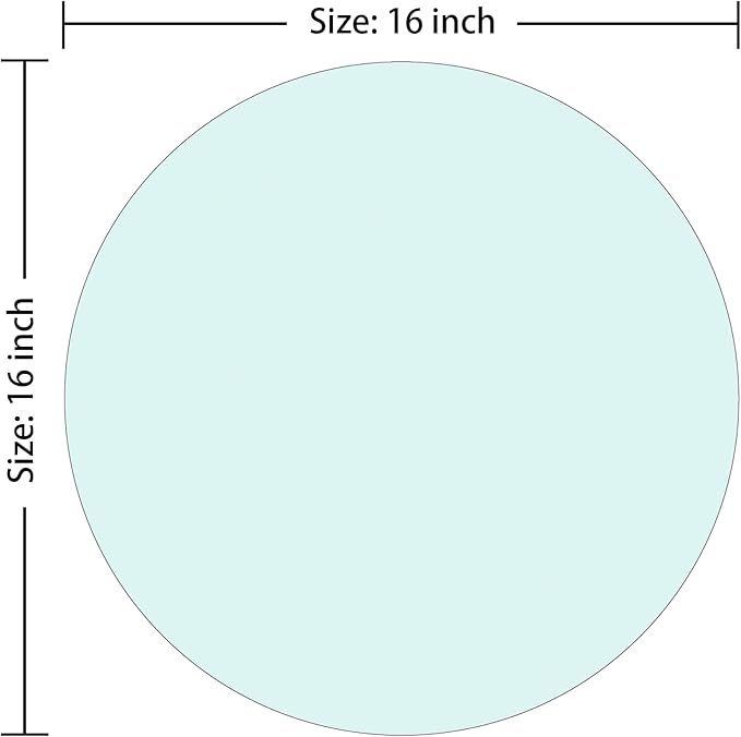 16" Round Tempered Glass Table Top