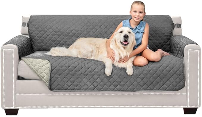 Sofa Shield® Couch Slip Covers for Dogs, Reversible Furniture Protector