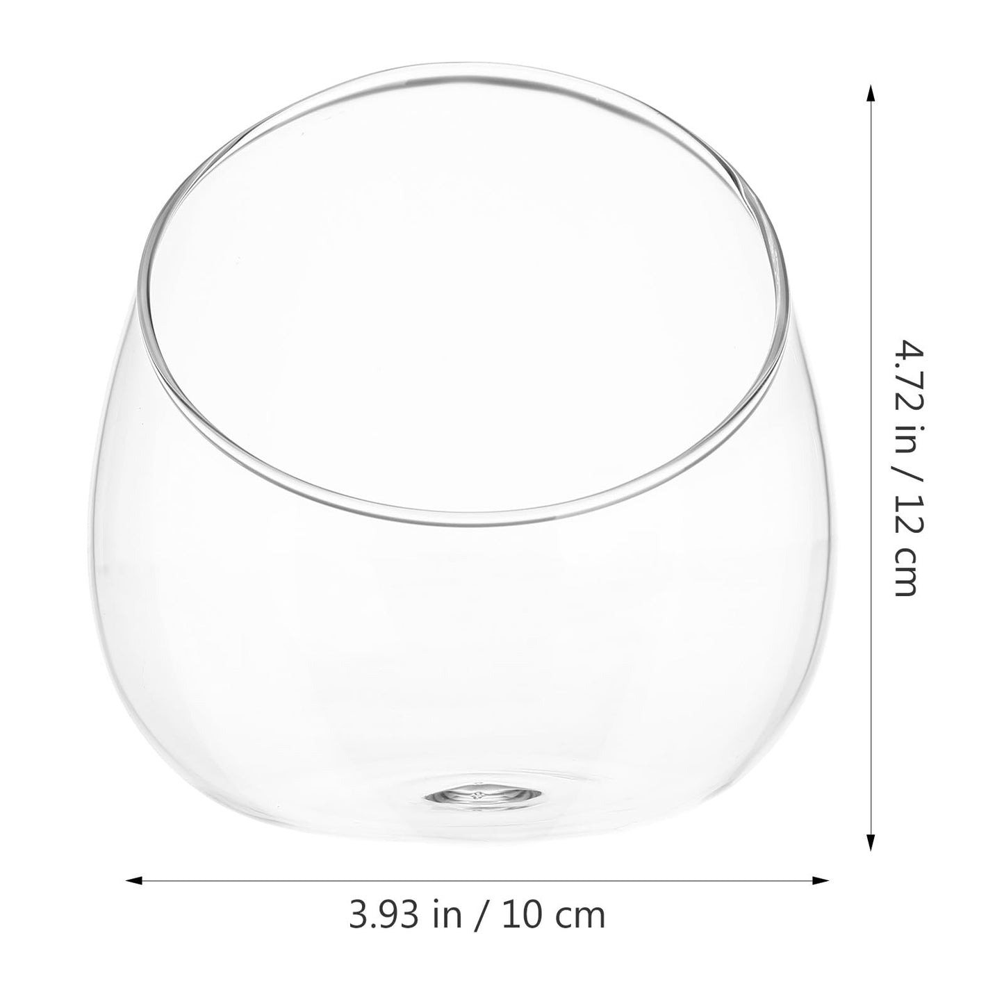 Yardwe Micro Landscape Ecological Bottle 4.72 Inch Clear Glass Vase Terrarium Jar for Succulents Moss Air Plants Home Decor Indoor Gardening Ornament