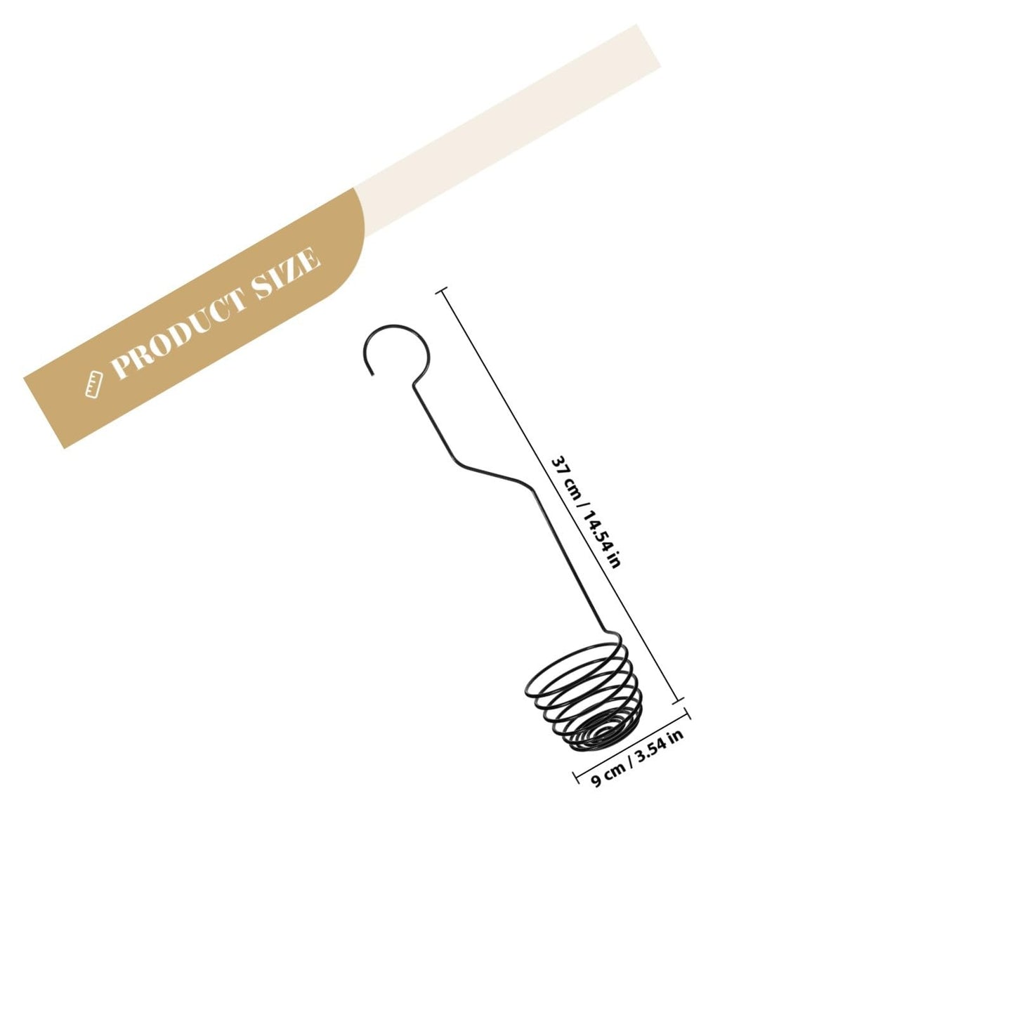 Healvian 2 Pcs Air Plant Holders Spiral Hanging Hooks 37cm Metal Tillandsia Wire Hangers for Balcony Garden Wall Décor