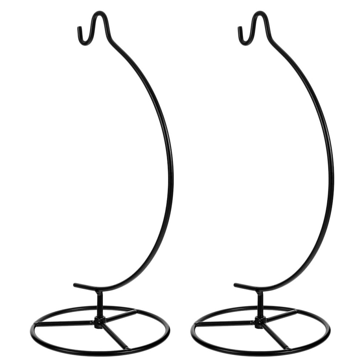 Wakauto 2Pcs Hanging Flowerpot Stand and Air Plant Holder Iron Display Rack with Hooks for Indoor Micro Landscape Bottle Hanger Home Décor and Wedding Ornament Black