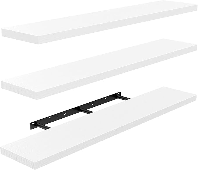 AMADA HOMEFURNISHING 35.4" L Floating Shelves, Wall Shelves Set of 3