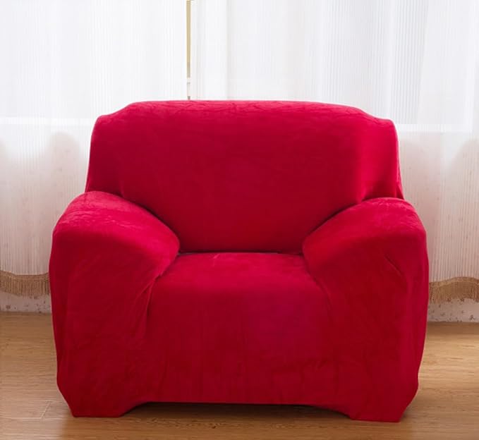 vctops 1-Piece Velvet Plush Stretch Chair Sofa Slipcover Soft Fuzzy Fluffy