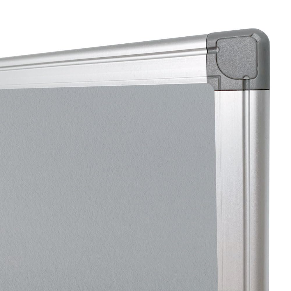 BEST BOARD Gray Felt Bulletin Board 36" × 24", Silver Aluminum Frame, Memo & Message Board, Notes Manager for Home School Office