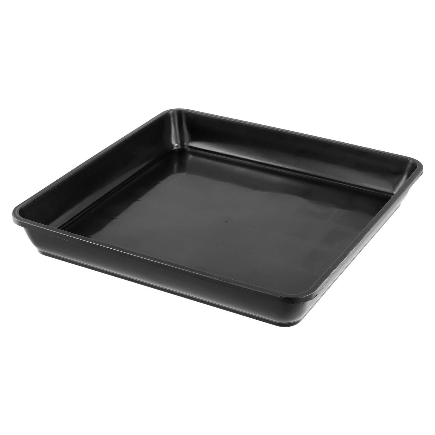 SOUJAP 20 Pack Black Square Plant Saucer, 8.7 Inch Inner Flower Pot Drip Tray for Outdoor Indoors,10 Inch Outer