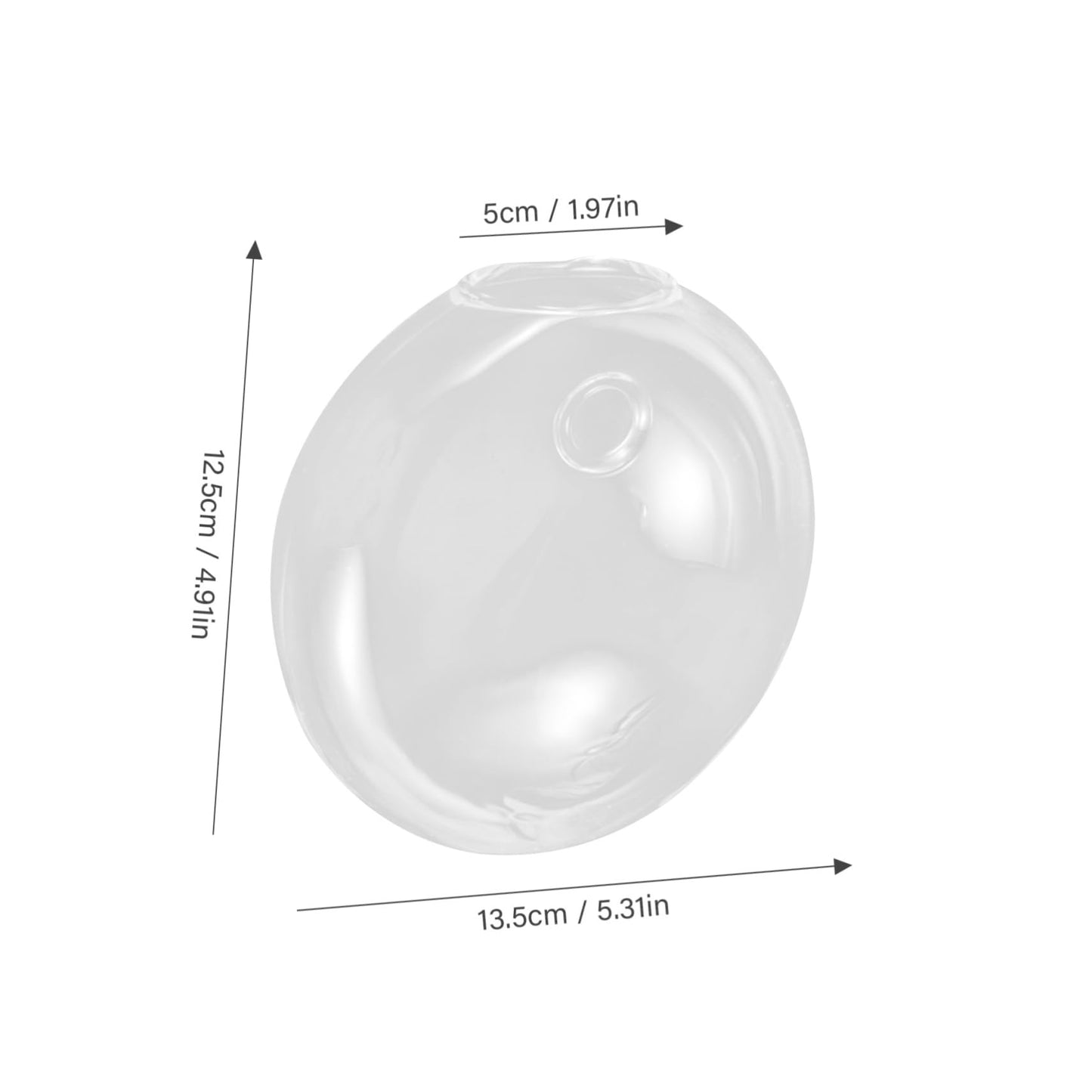 Zerodeko Transparent Glass Wall Hanging Planter Vase for Hydroponic Plants Space Saving Glass Terrarium Container for Indoor Home Decor Easy to Clean and Maintain Suitable for Small