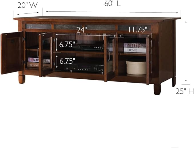 Leick Home 89360 Rustic Oak TV Stand
