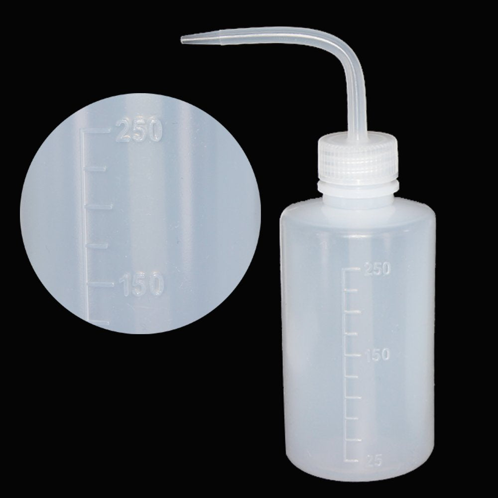 Belinlen 250ml+500ml Plastic Safety Wash Bottle, Plastic Squeeze Bottle Narrow Mouth, 8 Pack (Each Size 4)