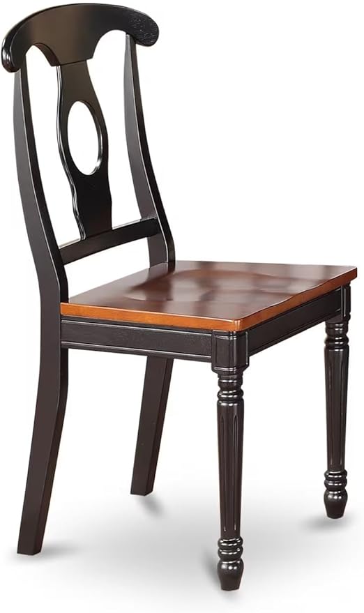 East West Furniture KEC-BLK-W Kenley Kitchen Dining Chairs
