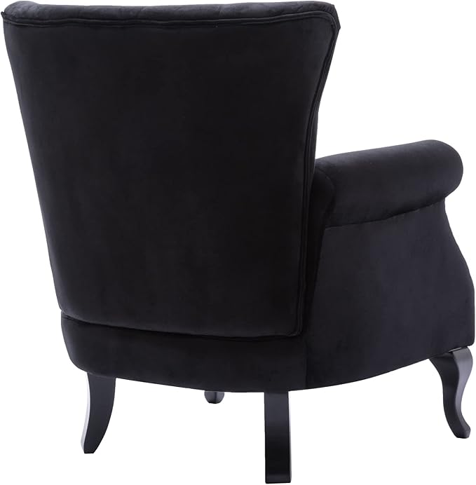 Mid Century Modern Accent Chair Upholstered Armchair Comfy Velvet Fabric Single