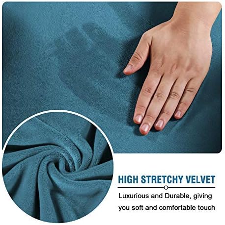 H.VERSAILTEX Velvet 4 Piece High Stretch Sofa Slipcover Cover Furniture