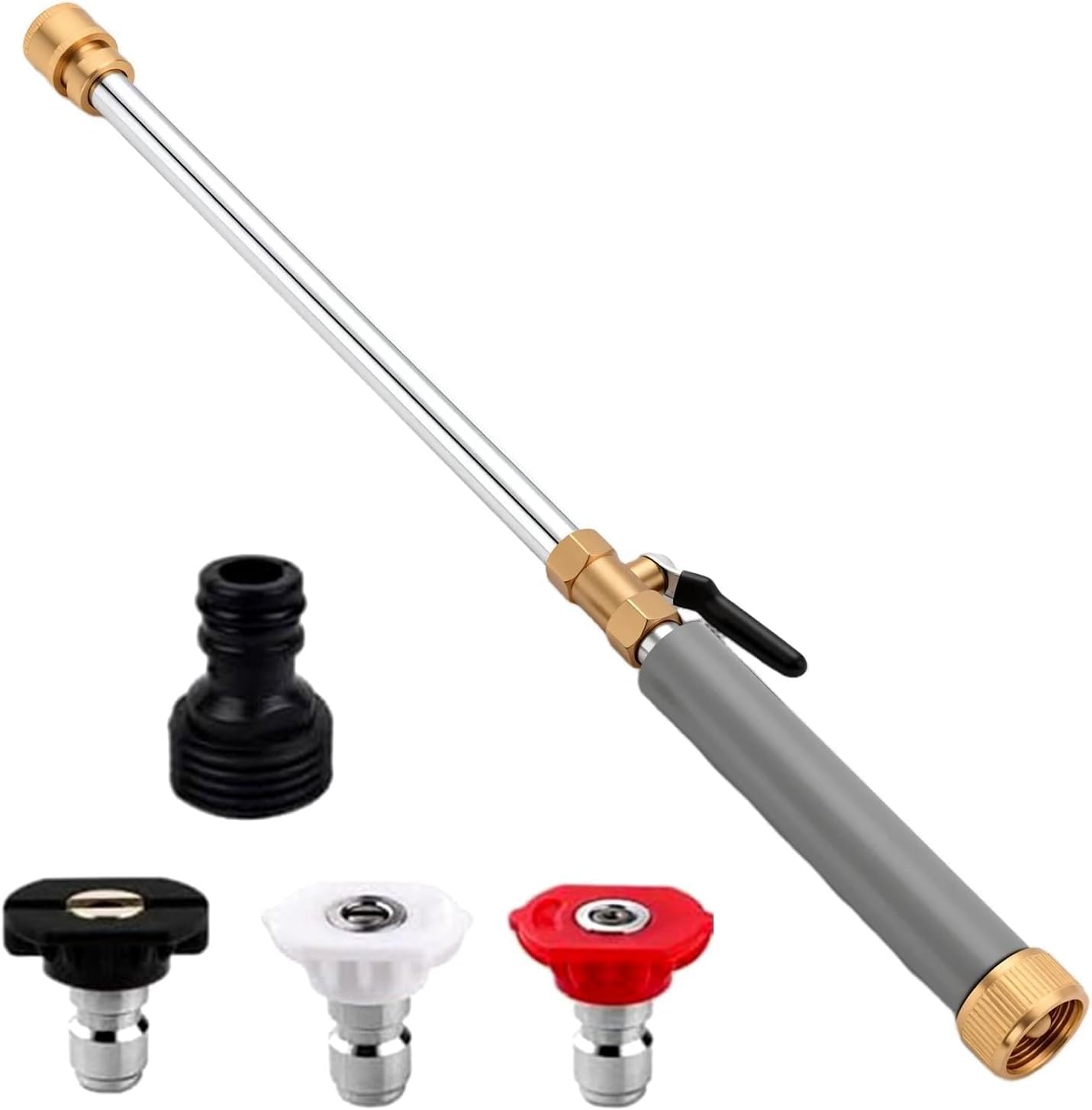 jet nozzle power washer wand for garden hose with 3 high pressure water hose nozzle and Quick Connectors For Patio Car Window Washing