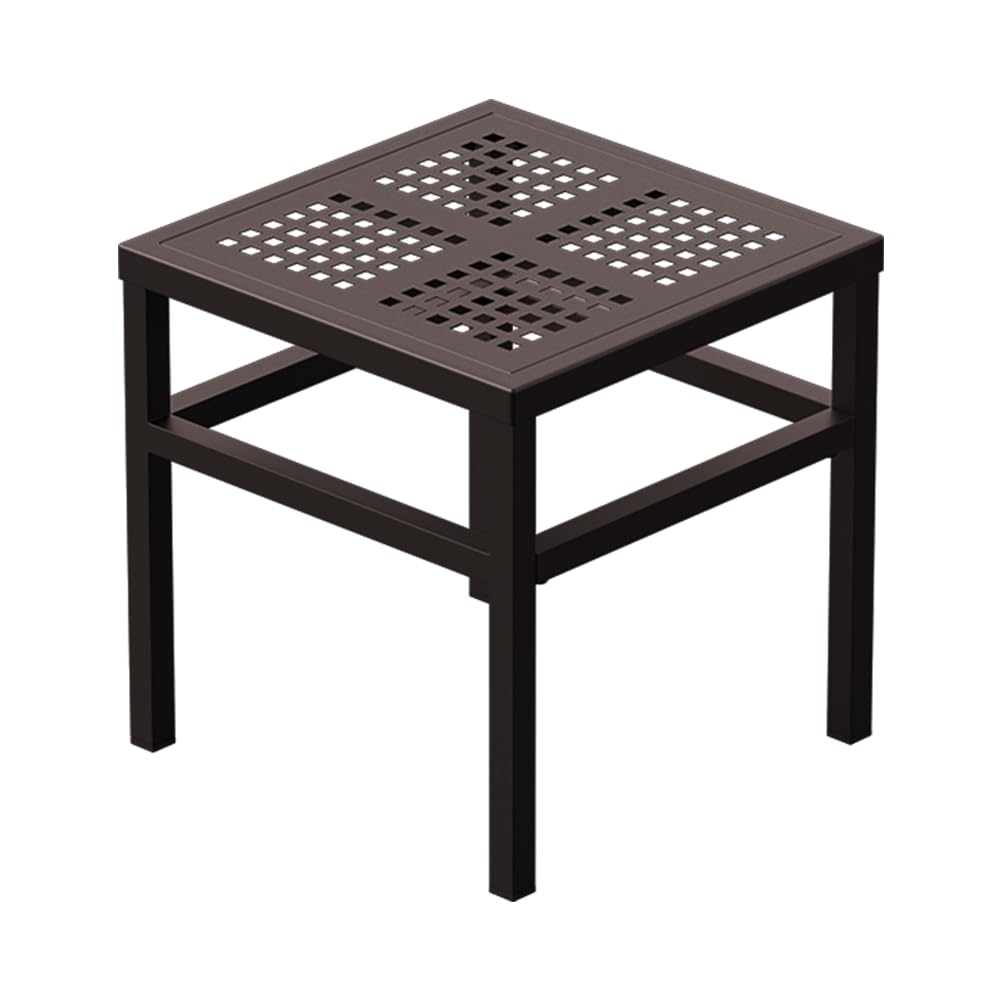 DHYGOTFUR Plant Stand - Indoor/Outdoor Extra-Sturdy Aluminum Plant Stand – Ideal for Patios, Gardens, Living Room Decoration（Brown）