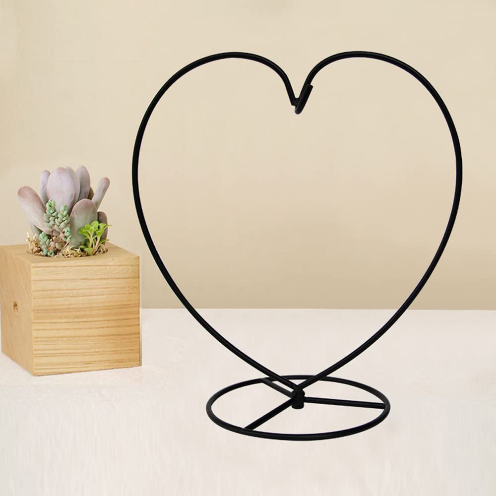 WOCTDTHW Ornament Display Stand Holder Iron Hanger for Chrismas Hanging Glass Globes (Love Shape Large 2 Pcs)