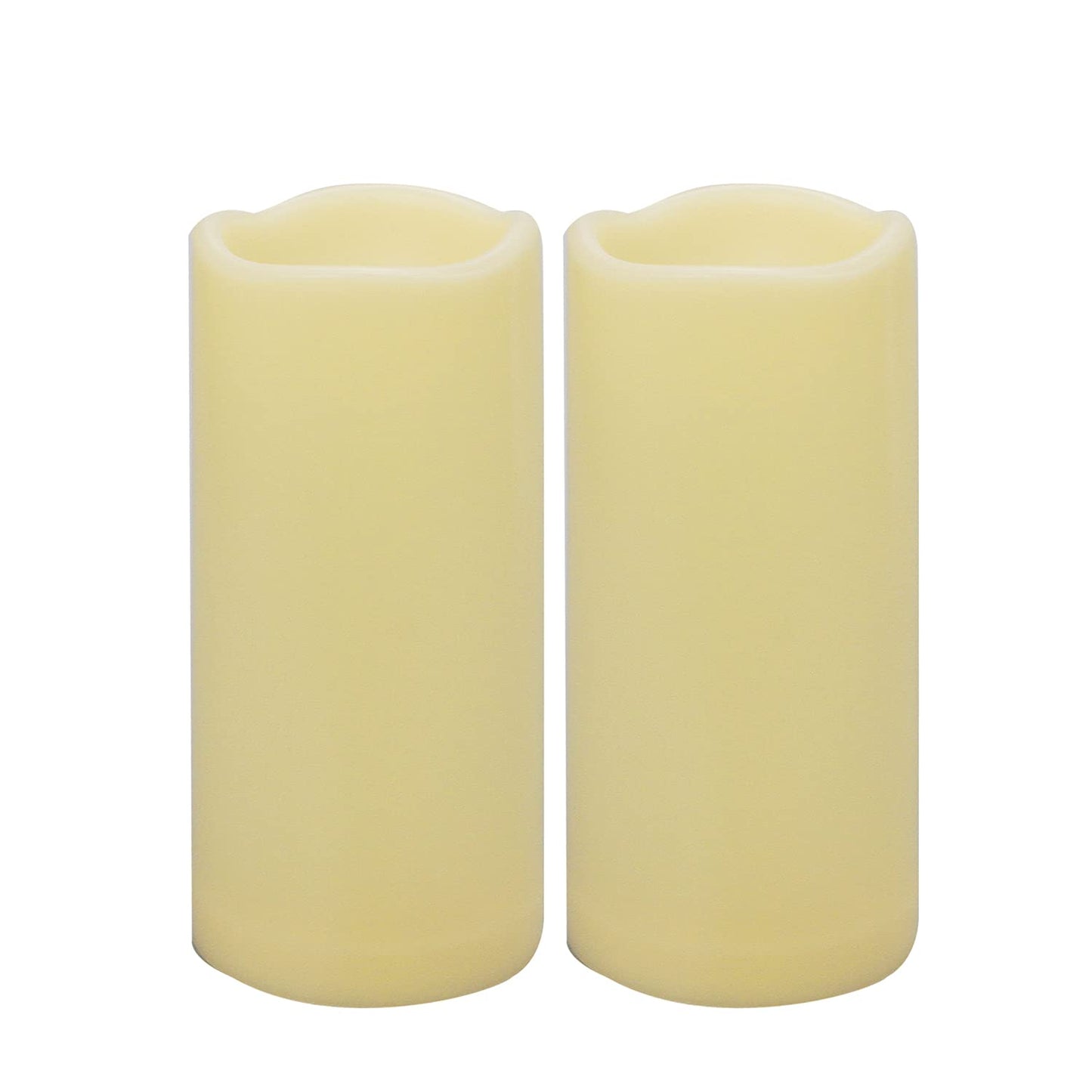 2PCS 7" Waterproof LED Flameless Timer Candles, 1000 Hours Long Battery Life/Flickering Battery Operated Electric Outdoor LED Large Pillar Candle for Outside Lantern Festival Decor etc.
