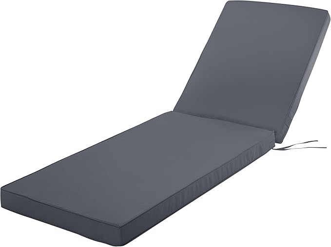 Chaise Lounge Cushion for Outdoor Furniture, Waterproof Fade and Tear Resistant