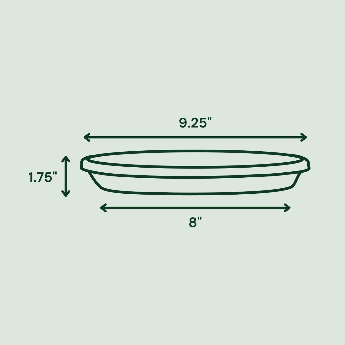 Bloem 10" Terra Round Plant Saucer, Lightweight UV-Resistant Resin Outdoor & Indoor Flower Pot Tray - Traditional Design and Durable for Garden and Home Décor - Fits 10-inch Planter Pots, Navy Blue