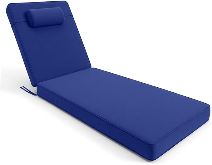 Chaise Lounge Cushion for Outdoor Furniture, Waterproof, Fade-Resistant and