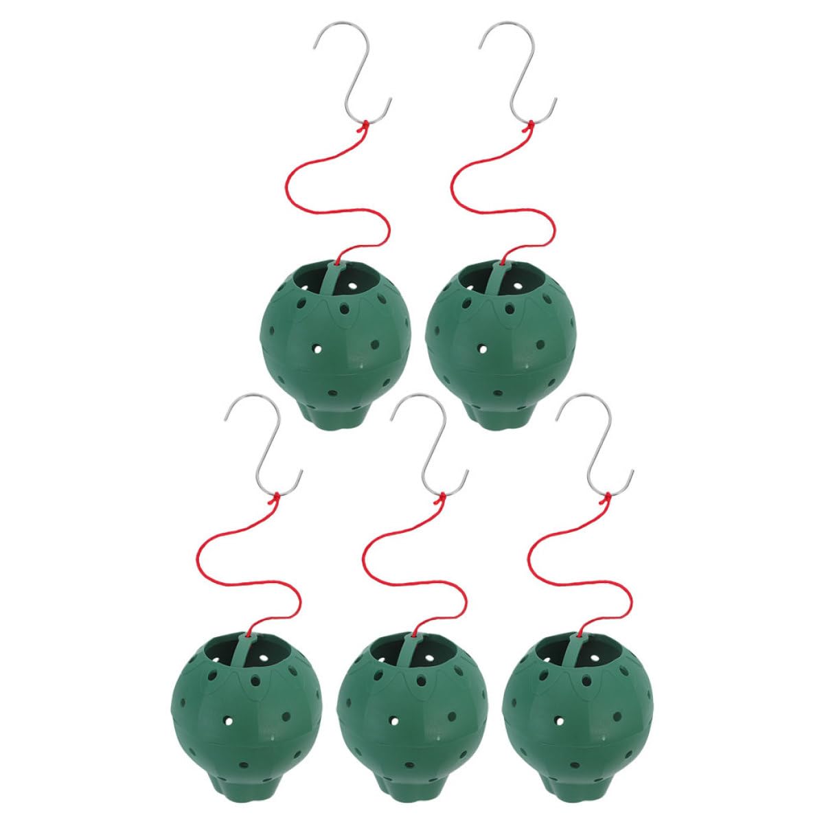 BESPORTBLE 5pcs Hanging Strawberry Planters with Side Holes, Round Small Indoor Pots for Succulents, Orchids, and Hydroponic Gardening, Multipurpose Plastic Containers for Home Patio