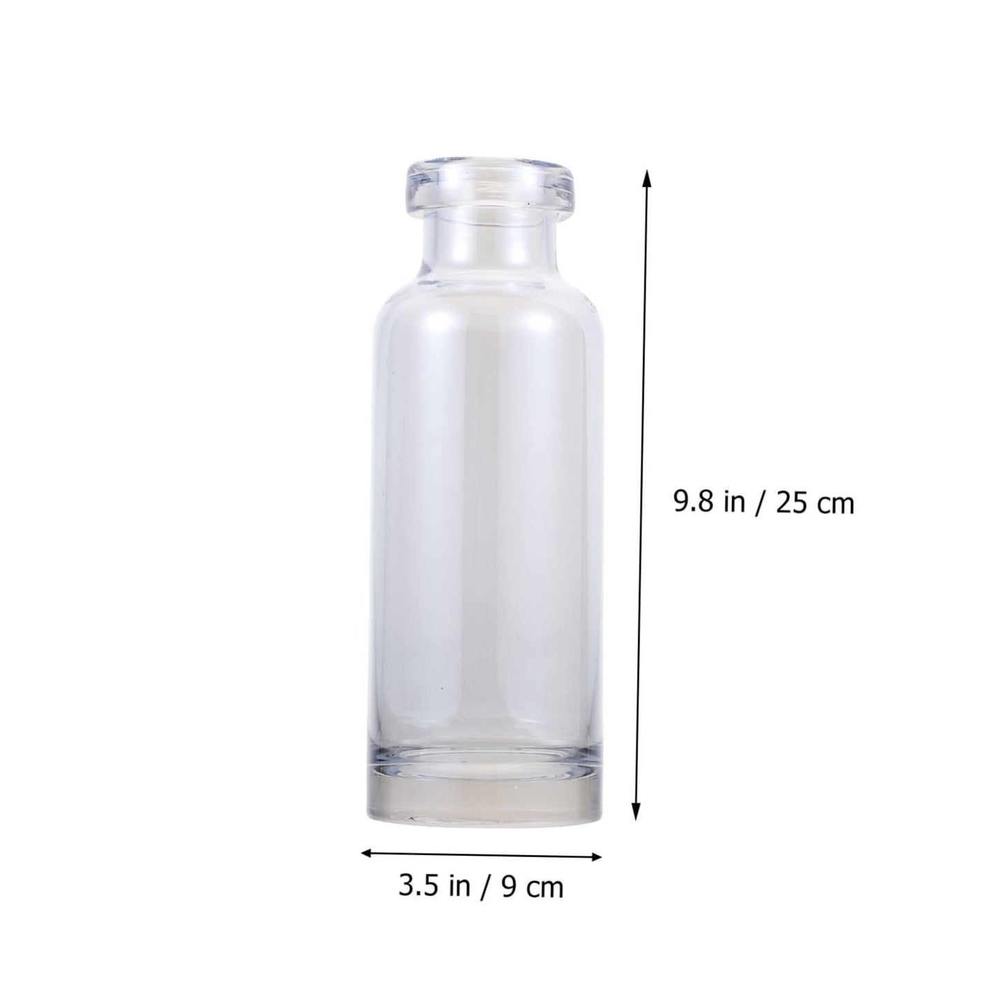 Healifty Glass Hydroponics Vase for Desktop Planter Simple Transparent Terrarium for Home Decoration Small Mouth Glass Vase for Office and Indoor Plants